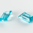 Vintage 4mm x 6mm Transparent Aqua Rectangle Fancy Stone #XS171-F