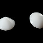 Vintage 5.5mm Opaque White Round Point Back Cabochon (2 Pcs) #XS172-B