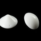 Vintage 6.5mm Opaque White Round Point Back Cabochon (2 Pcs) #XS172-C