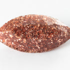 Vintage 7mm x 15mm Sparkle Copper Navette Fancy Stone #XS172-E