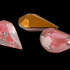 Vintage 8mm x 13mm Pink Givre Teardrop Fancy Stone #XS174-B