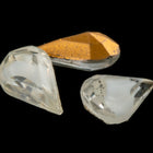 Vintage 6mm x 10mm White Givre Teardrop Fancy Stone #XS174-C