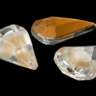 Vintage 8mm x 13mm Beige Givre Teardrop Fancy Stone #XS174-D
