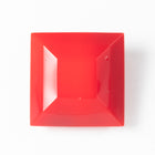 Vintage 15mm Opaque Red Square Point Back Fancy Stone #XS175-E