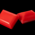 Vintage 13mm x 18mm Opaque Red Rectangle Point Back Fancy Stone #XS175-F