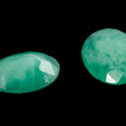 Vintage 8mm x 10.5mm Mottled Green Oval Fancy Stone #XS177-C
