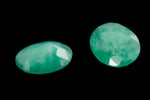 Vintage 8mm x 10.5mm Mottled Green Oval Fancy Stone #XS177-C