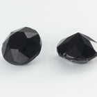 Vintage 8.5mm Opaque Black Round Point Back Chaton #XS178-B