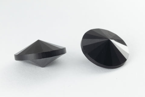 Vintage 16mm Opaque Black Rivoli #XS178-G