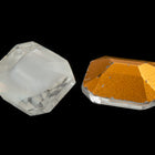 Vintage 10mm x 12mm White Givre Octagon Fancy Stone #XS179-B