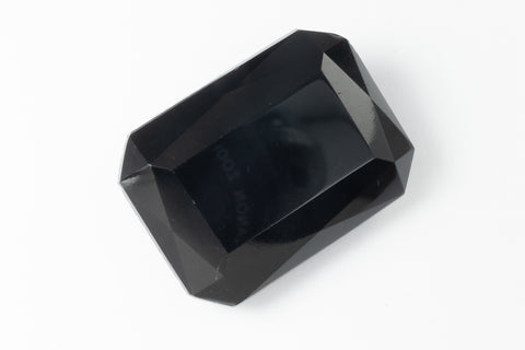 Vintage 22mm x 30mm Black Octagon Fancy Stone #XS179-D