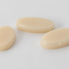 Vintage 6mm x 10mm Beige Table Cut Oval Cabochon (2 Pcs) #XS18-A-1