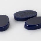 Vintage 6mm x 10mm Dark Blue Table Cut Oval Cabochon (2 Pcs) #XS18-A-2