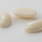 Vintage 6mm x 9.5mm Cream AB Oval Cabochon (2 Pcs) #XS18-B-1