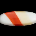 Vintage 10mm x 26mm White/Beige/Brown Stripe Oval Cabochon #XS18-G-3