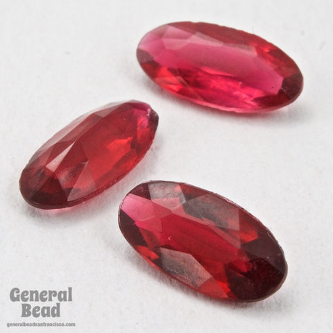 12mm Transparent Fuchsia Faceted Oval Doublet (2 Pcs) #XS180-E-General Bead
