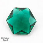15mm Transparent Emerald Hexagon Doublet #XS180-F-General Bead