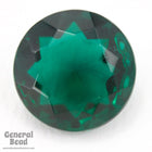 20mm Transparent Emerald Round Faceted Cabochon #XS180-H-General Bead