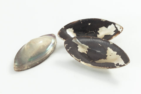 Vintage 8.5mm x 19mm Opal White Navette Point Back (2 Pcs) #XS183-E