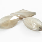 Vintage 7mm x 15mm Light Gray Art Deco Navette Point Back #XS184-A-1