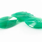Vintage 7mm x 15mm Green Art Deco Navette Point Back #XS184-A-2
