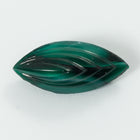 Vintage 7mm x 15mm Green /Black Art Deco Navette Point Back #XS184-A-3