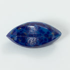 Vintage 7mm x 15mm Mottled Blue Leaf Point Back #XS184-C