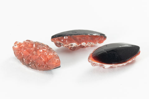 Vintage 7mm x 15mm Crystalline Coral Navette Cabochon #XS184-D