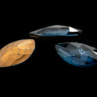 Vintage 7mm x 15mm Montana Faceted Navette Point Back #XS184-G