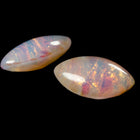 Vintage 5mm x 9mm Pink Opal Navette Foil Cabochon #XS185-B