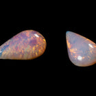 Vintage 5.5mm x 10mm Opal Pink Teardrop Foil Cabochon #XS185-C