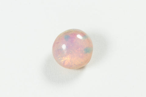 Vintage 7mm Opal Pink Round Foil Cabochon #XS185-E