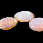 Vintage 10mm x 12mm Opal Pink Oval Foil Cabochon #XS185-F