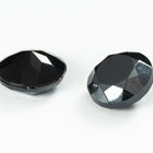 Vintage 9mm Hematite Round Point Back Chaton #XS188-A
