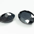 Vintage 10mm x 14mm Hematite Faceted Oval Doublet #XS188-F