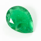 Vintage 13mm x 18mm Unfoiled Emerald Faceted Teardrop Point Back #XS189-B