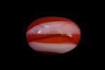 Vintage 10mm x 14mm White/Red Stripe Oval Cabochon #XS19-C-5
