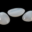 Vintage 10mm x 14mm Opal White/White Stripe Oval Cabochon #XS19-C-2