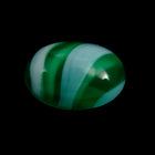 Vintage 10mm x 14mm White/Green Stripe Oval Cabochon #XS19-C-4