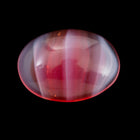 Vintage 13mm x 18mm Clear/Red/White Stripe Oval Cabochon #XS19-E-1