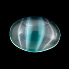 Vintage 13mm x 18mm Clear/Aqua/White Stripe Oval Cabochon #XS19-E-2