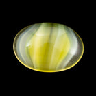 Vintage 13mm x 18mm Clear/Yellow/White Stripe Oval Cabochon #XS19-E-3