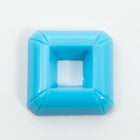 Vintage 21.5mm Baby Blue Open Square Cabochon #XS2-A