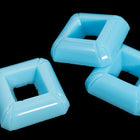 Vintage 21.5mm Baby Blue Open Square Cabochon #XS2-A