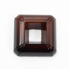 Vintage 22mm Dark Amber Open Square Cabochon #XS2-G