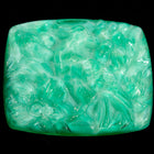 Vintage 20mm x 25mm Jade Green Carved Bird Rectangle Cabochon #XS20-F