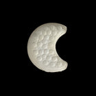 Vintage 7.5mm x 9mm Frosted White Crescent Moon Cabochon #XS23-D