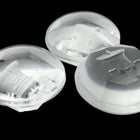 Vintage 20mm Clear Etched Glass Liberty Bell Round Cabochon #XS23-G