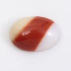 Vintage 10mm x 14mm White/Beige/Brown Stripe Oval Cabochon #XS28-B
