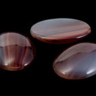 Vintage 13mm x 18mm Red Brown Stripe Oval Cabochon #XS28-G-1